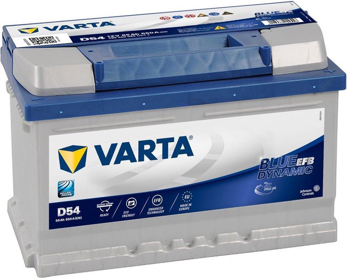 VARTA Accu Blue Dynamic EFB D54 565.500.065 - 12V 65Ah