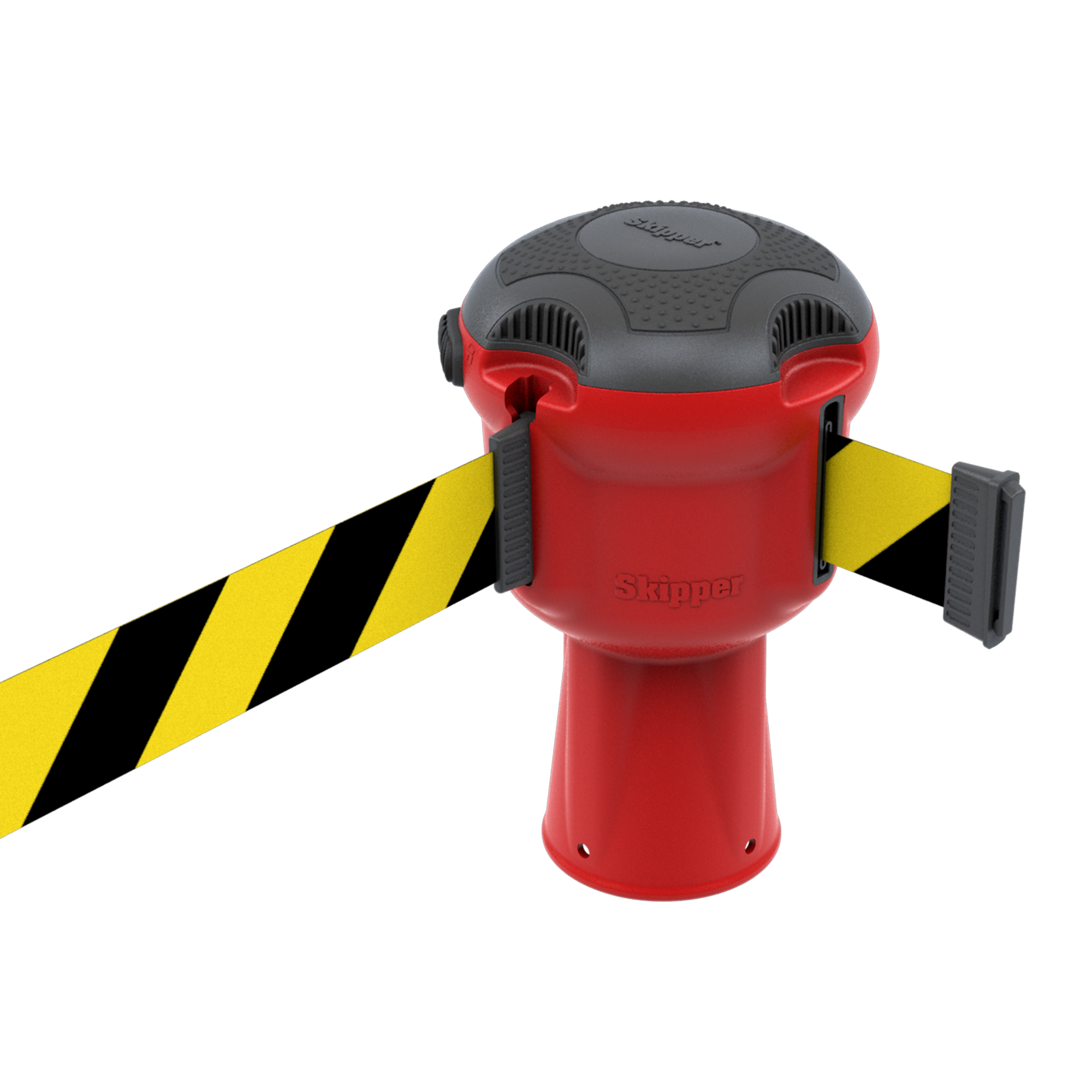 Skipper Retractable Unit  For Barrier (Red with Black/Yellow tape)